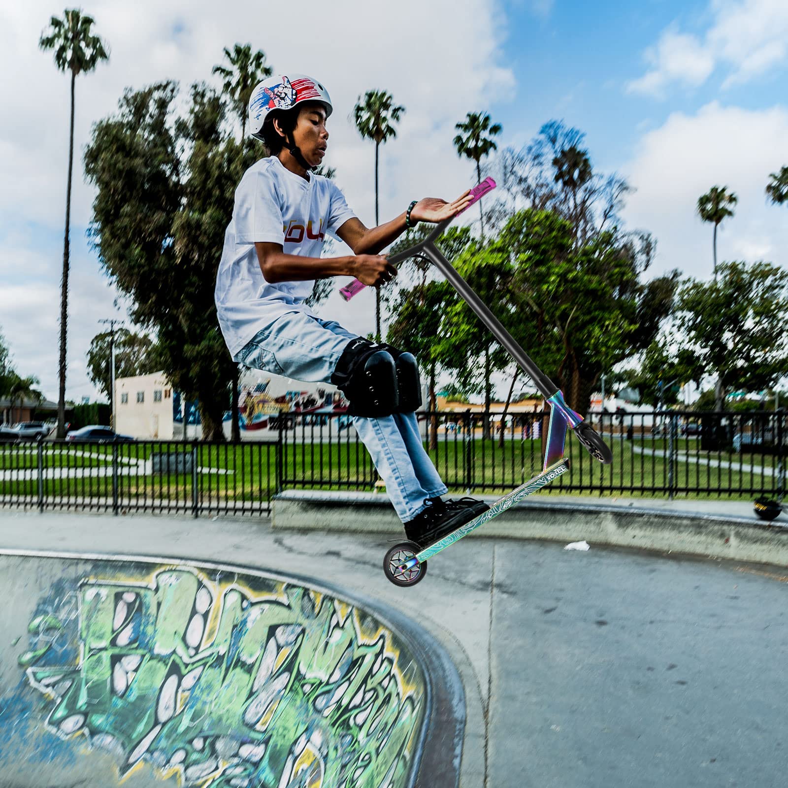 VOKUL K1 Pro Trick Scooter | Stunt Scooter, for Kids 8 Years and Up,Teens,Adults - Best Entry Level Freestyle Stunt Scooter for,Boys,Girls - Freestyle Skate Park Street Scooter