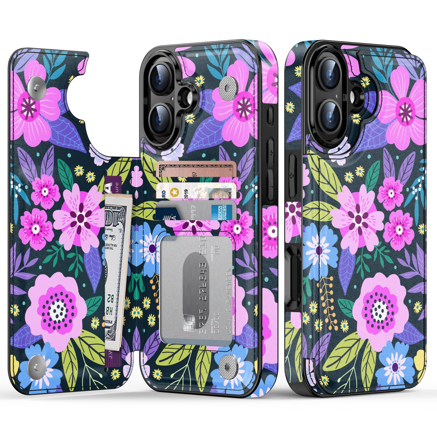 Goodon for iPhone 16 Plus Case Wallet - Flip Folio