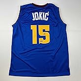 Facsimile Autographed Nikola Jokic Denver Royal Blue Reprint Laser Auto Basketball Jersey Size Men's XL
