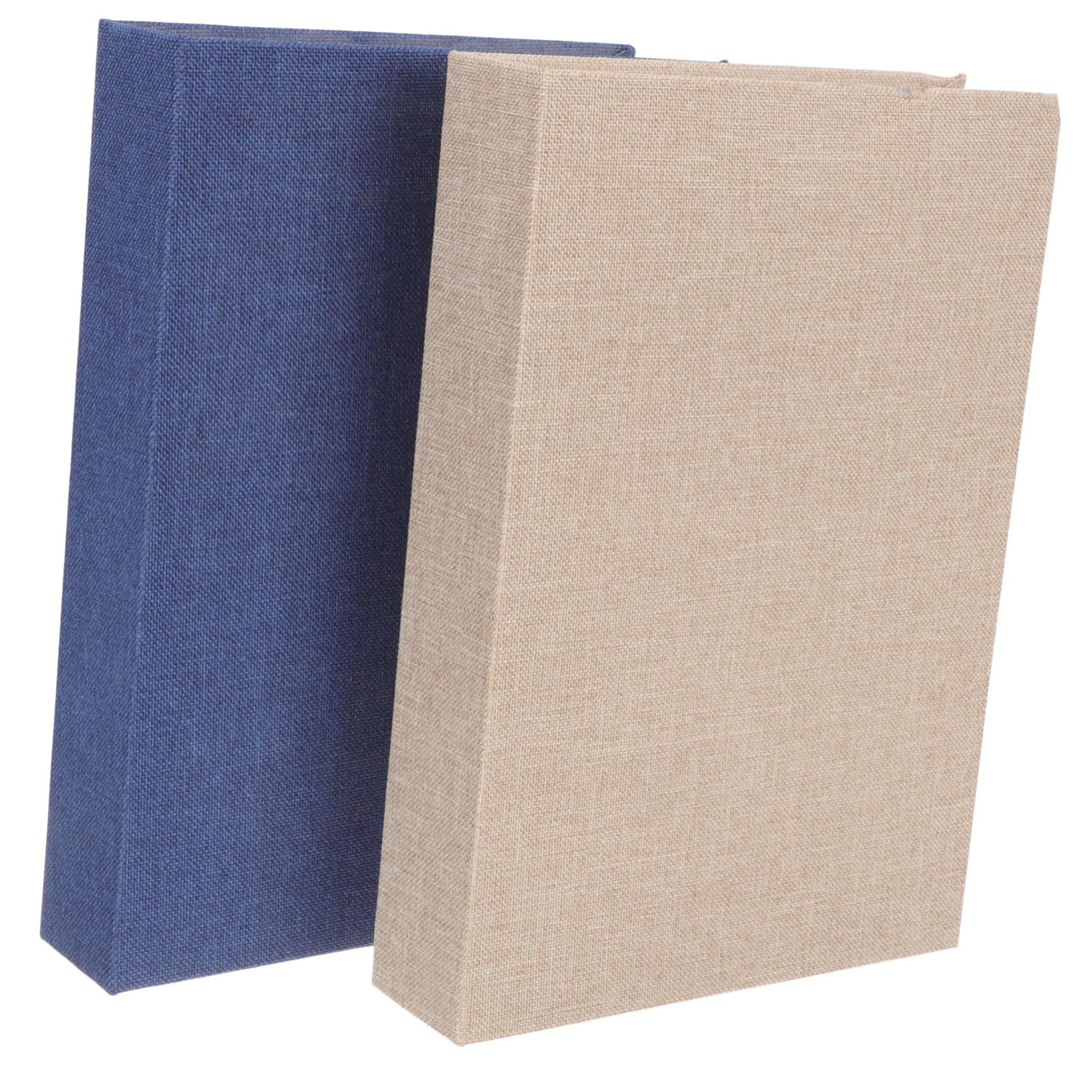 HOMSFOU 2Pcs Boxes decorative books fake book faux book storage decoraciones para salas de casa bookshelf decor tablescape decor modern decorative objects office Cardboard desktop props