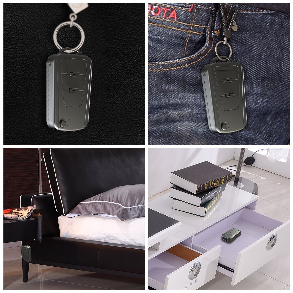 Keychain Voice Recorder 8GB Vandlion,Mini Audio Recorder,MP3 Play, for