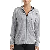 Hanes womens Slub Knit Full-zip Hoodie, Textured Cotton Zip-up T-shirt Hoodie for Women
