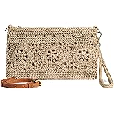 Eiyye Wristlet Wallet Clutch Purse for Women Handmade Crossbody Shoulder Bag Multi-Functional Small Wristlet Purse Phone Bag