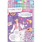 Make It Real: Fashion Design Scratch Art: Groovy Vibes - Scratch to Reveal Fashions &amp; Accessories, Coloring Pages &amp; Sticker Sheet, Girls &amp; Kids Age 8+