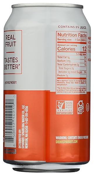 SPINDRIFT BLOOD ORANGE TANGERINE SPARKLING WATER SINGLE, 12 FZ