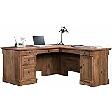 Sauder Palladia L-Shaped Desk, Vintage Oak finish