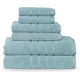Martex 6-Piece Towel Set – Ultimate Performance – 100% Cotton – 2 Bath Towels – 2 Hand Towels – 2 Wash Cloths – Versatile – Low-Linting – Supersoft & Absorbent Bathroom Set – Easy Care – Mineral