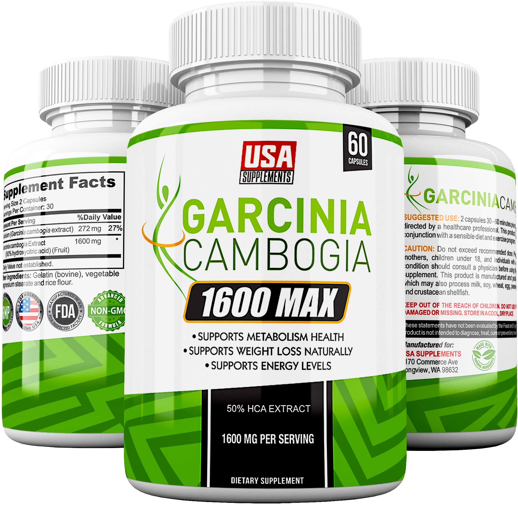 Garcinia Cambogia Weight Loss Capsules (100 Money Back Guarantee