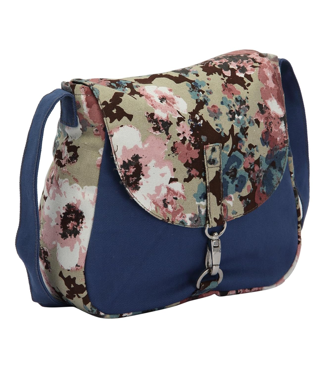 vivinkaa camo blue canvas sling bag for women