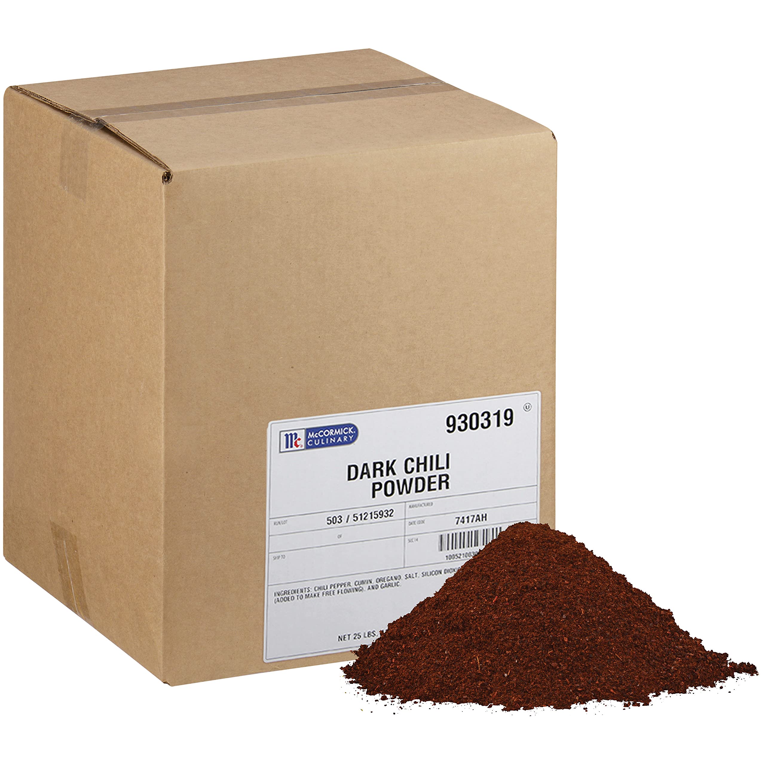 McCormick Culinary Dark Chili Powder, 25 lb One 25 Pound Box of