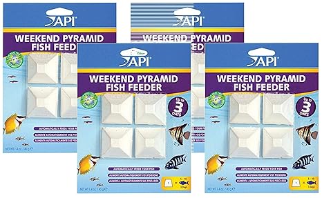 Amazon Com Api 4 Pack Of 3 Day Pyramid Fish Feeders 4 Pyramids