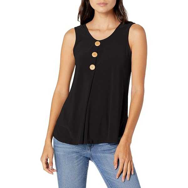 Star Vixen Women's Petite Sleeveless U-Neck Pullover Top – Brushed Knit, Easy Fit, Wrinkle Free - View #5