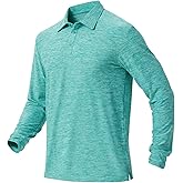 NAVISKIN Men's Polo Shirts Long Sleeve Golf Shirts with Collar UPF 50 SPF Shirt for Men Quick Dry Moisture Wicking
