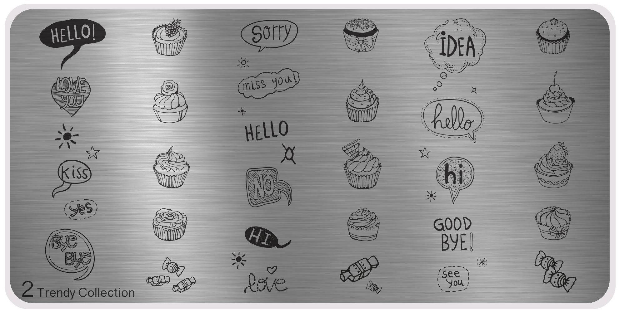 MoYou's XL Trendy plates collection 2, comics designs stamping template, stamping nail art image plate stencil