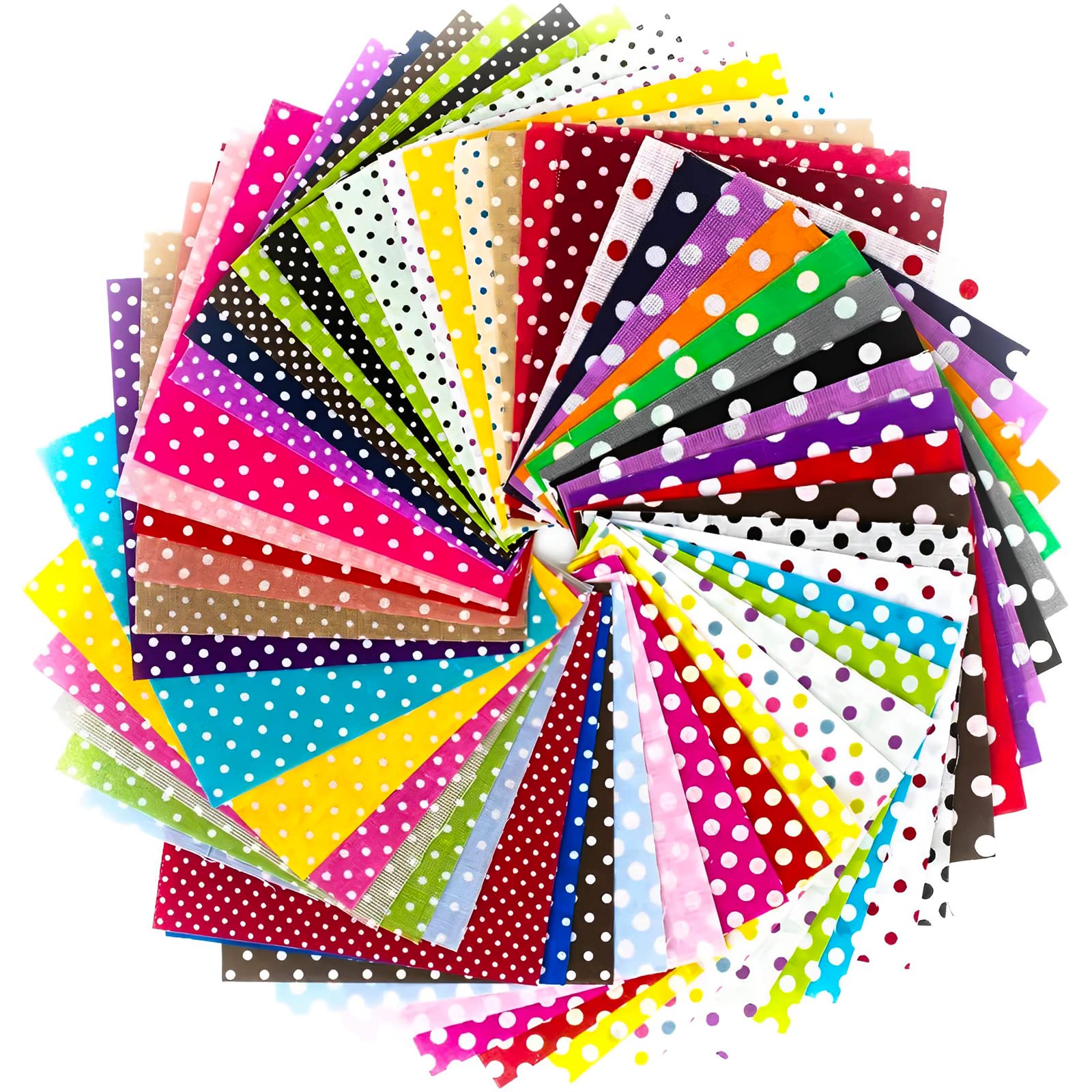 Vokmon 50pcs 10 x 10cm Squares Patchwork Fabric Bundles for Sewing Cotton ​Pattern Floral Mixed Bundle Artcraft Precut DIY