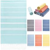Turkish Beach Towel, 36"x71" Quick Dry Sand Free Oversized Towel, Aqua | Bath Pool Swim Towel, Lightweight Travel Camping Hiking Picnic Cruise Accessories Vacation Essentials
