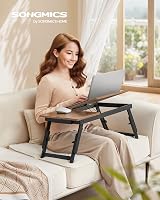 SONGMICS Bed Laptop Table with Adjustable Tilt 15.6 In Bamboo Desk LLD105B01 view 2