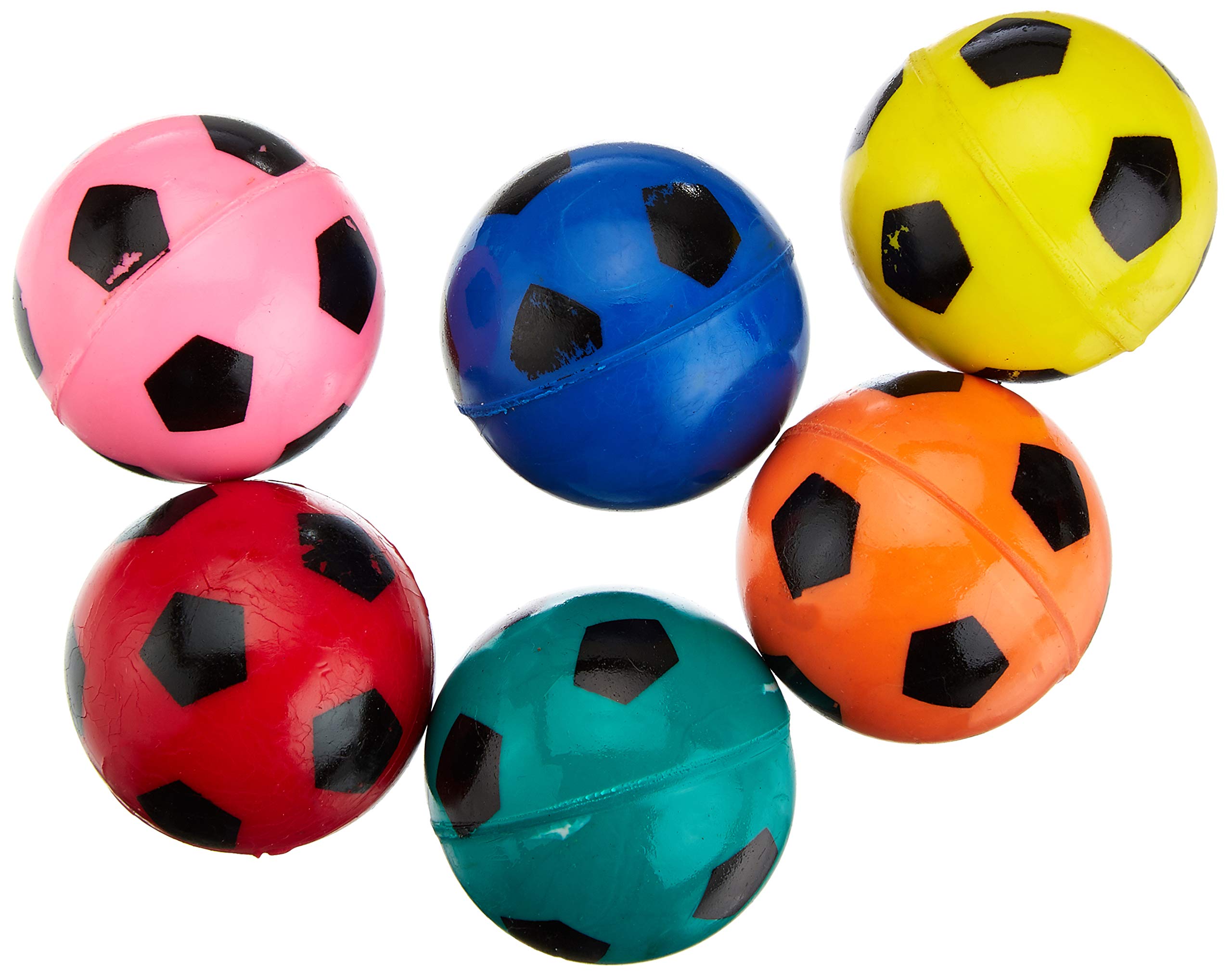 Baker Ross P2609 Football High Bounce Bouncy Jet Balls (Pack Of 6) For Kids Party Bag Fillers