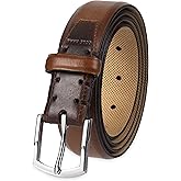 Cole Haan Men’s Leather Dress Belt – Polished Brown, Tan, or Cognac for Work or Formal Wear