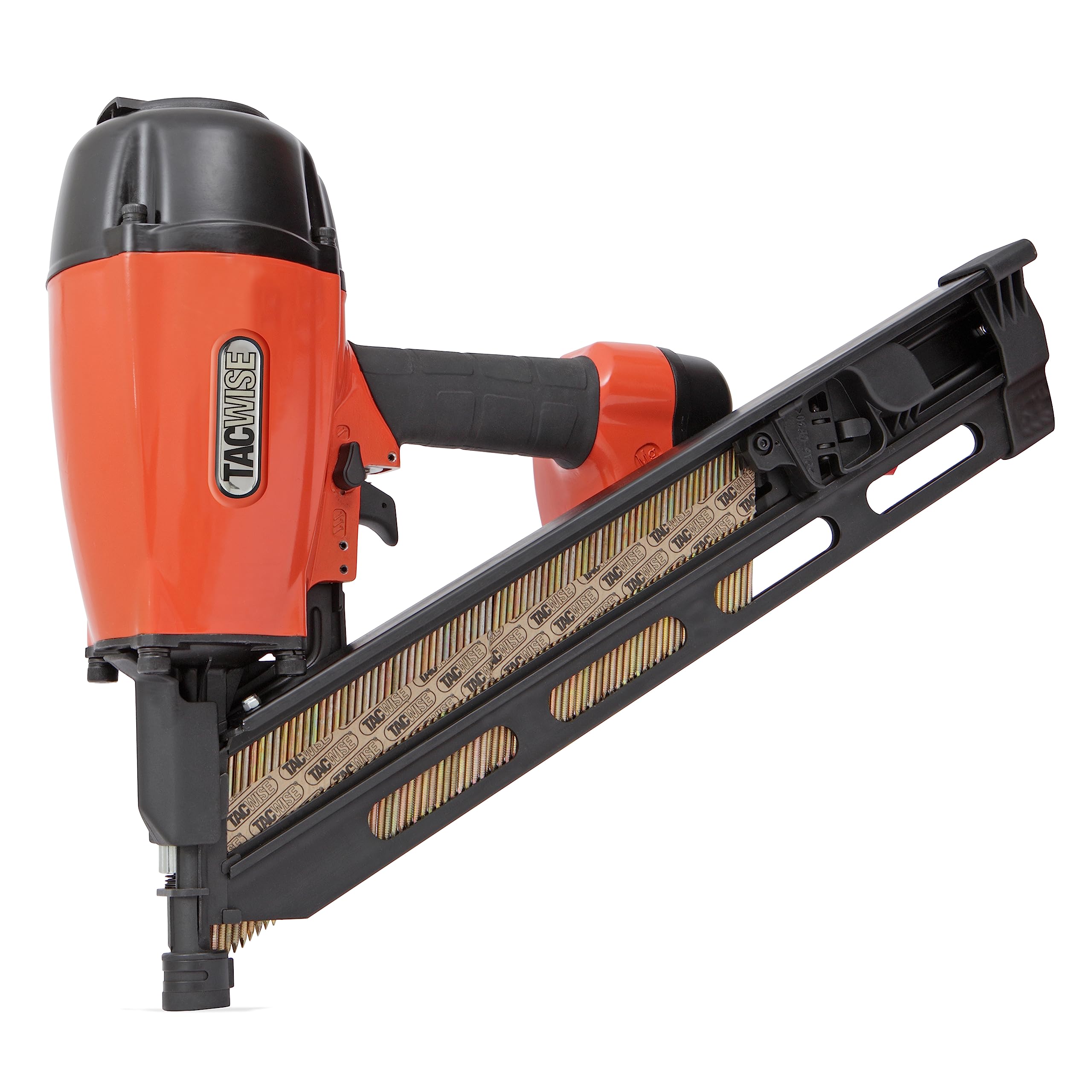 Tacwise KDH90V Angled Air Framing Nailer, Uses Paper Collated Strip Nails, 50-90 mm, 34ยฐ Inclined