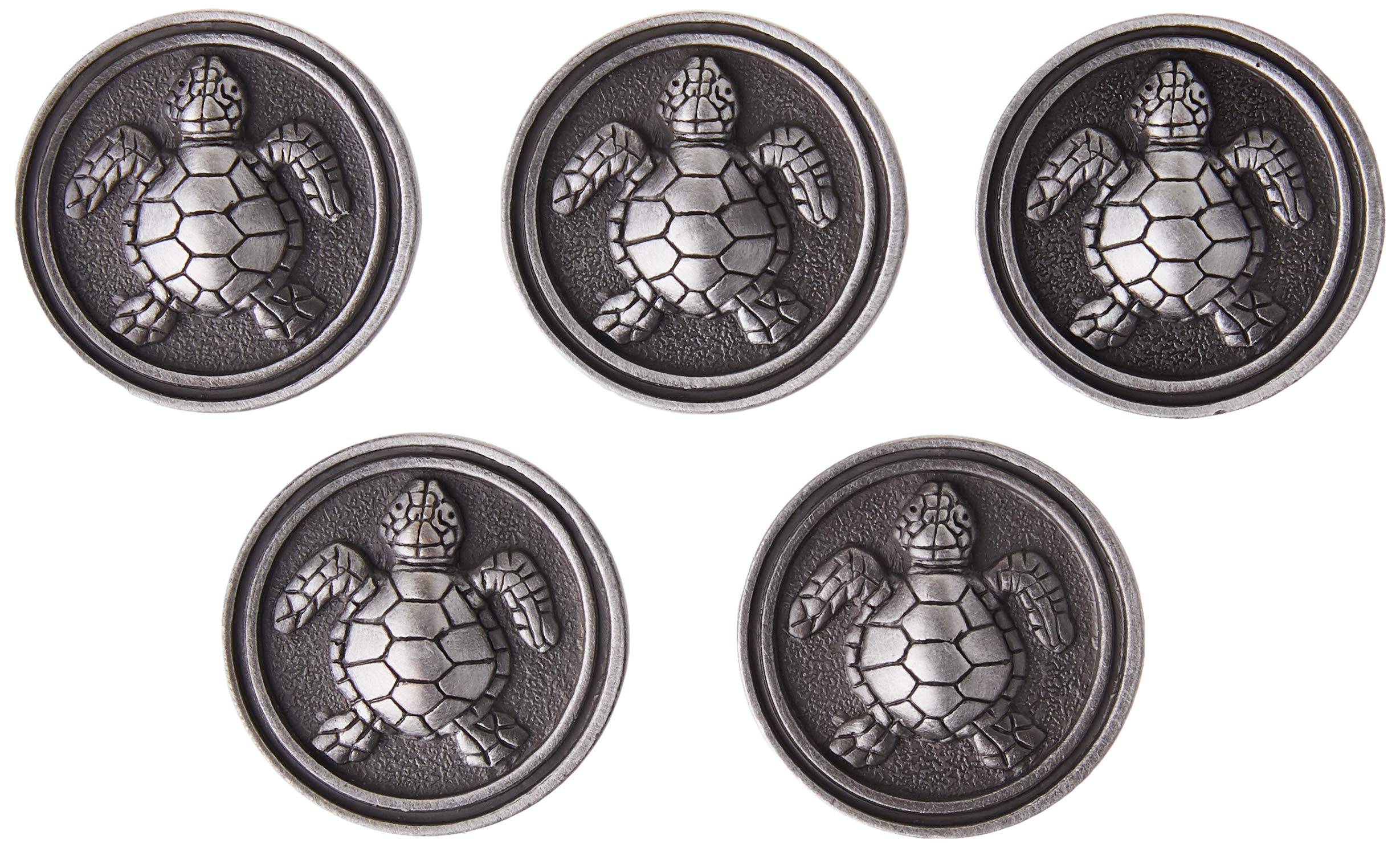 Franklin Brass Seaside Cottage (5-Pack) Cabinet Knobs | Brushed Satin Pewter Handles for Dresser Furniture Drawers/Kitchen/Door/Bathroom | 1-7/16" PBF656-BSP-C1