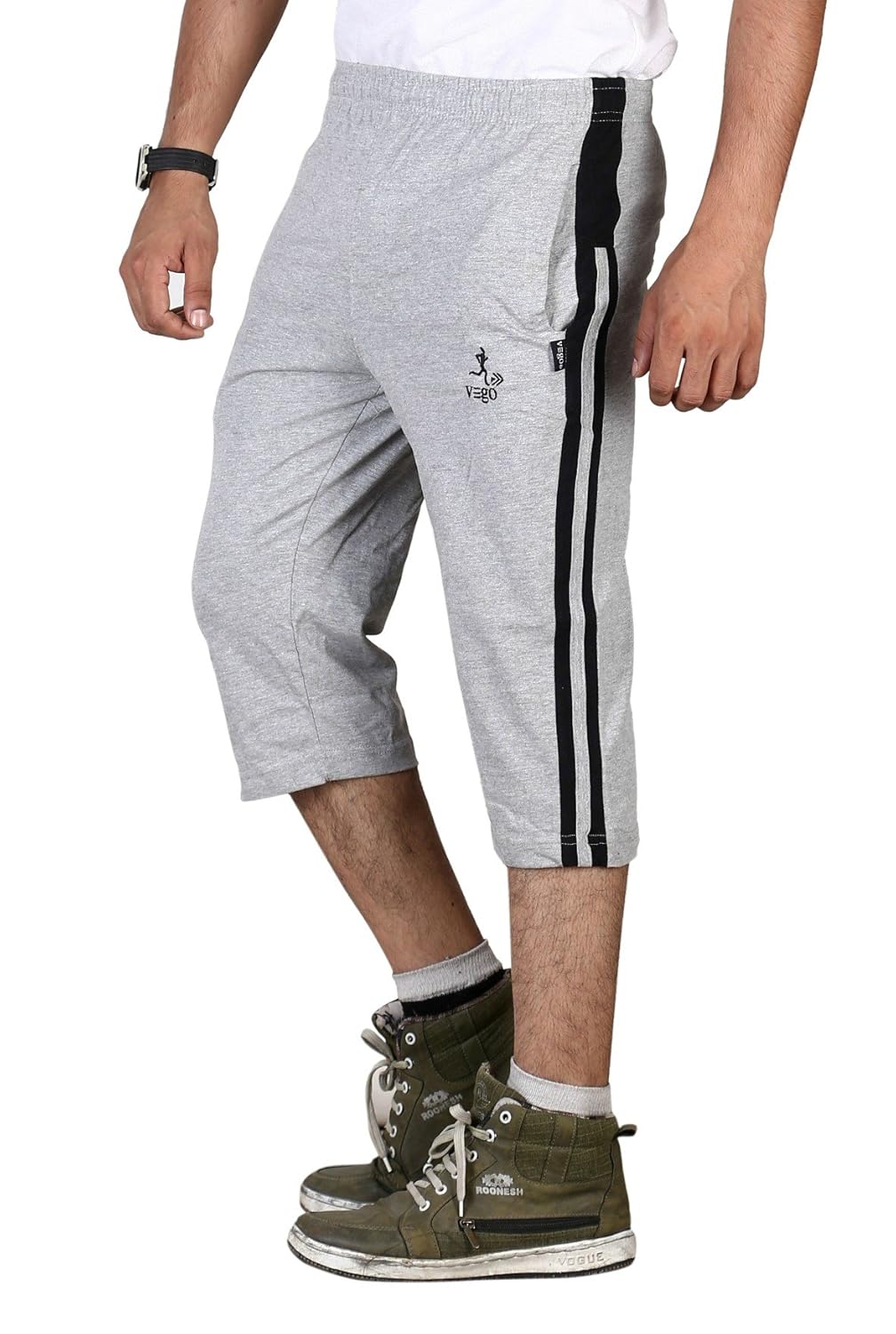 vego men's casual cotton three forth