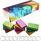 Debra Dale Designs Flash Cards – Blank Color Coded Index Cards for Visual Learners, Pre-Punched with Metal Rings, Durable Multicolor Cardstock for Memorization, School & Organization