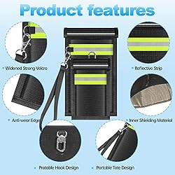 Lulrsay 2 Pack Faraday Bags,Portable Faraday Key