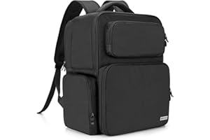 BAFASO Large Makeup Backpack, Makeup Bag with Sleeve for Laptop, Black