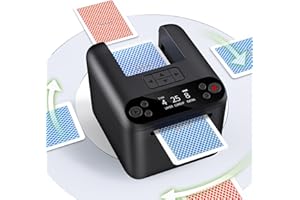 KPAW Automatic Card Dealer for 1/2/3 Decks, USB Rechargeable Card Dealing Machine Portable Card Dealer for Texas Holdem, UNO, Bridge, Poker More