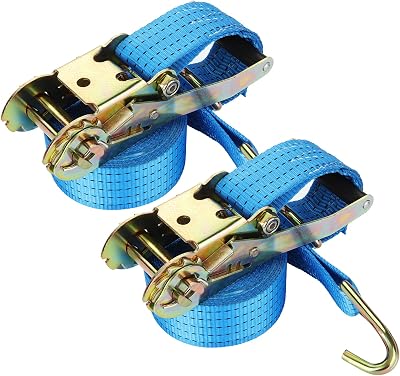 YAYODS Ratchet Straps 5cm x 6m 2 Pack Heavy Duty 5000kg Load Capacity