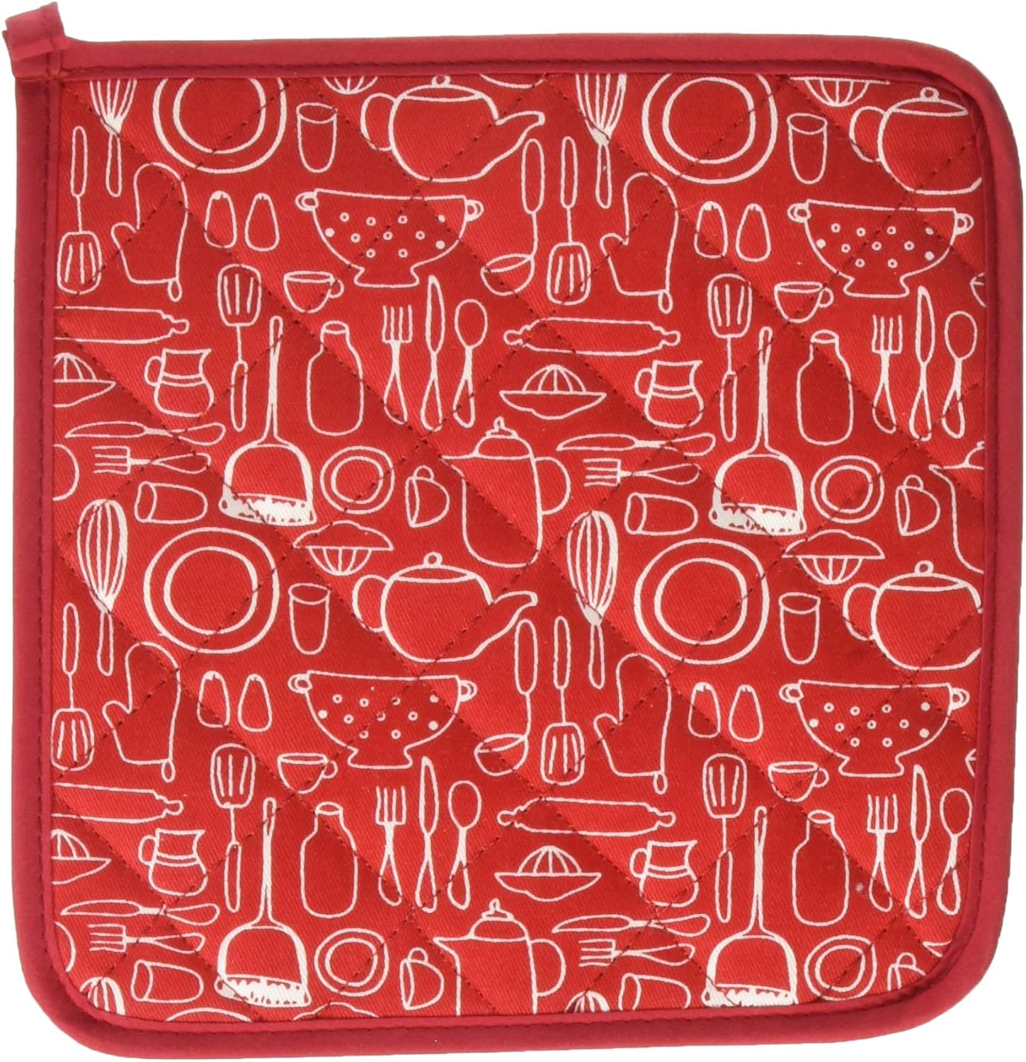 Lifaith 100% Cotton Kitchen Everyday Potholders Pot Holder Heat Resistant Coaster Potholder for Cooking and Baking 8 x 8-Inch Set of 3 Black: Home & Kitchen