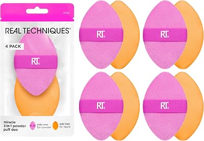 REAL Miracle 2-in-1 Puffs 4 Pack Dual-Sided Makeup Sponge