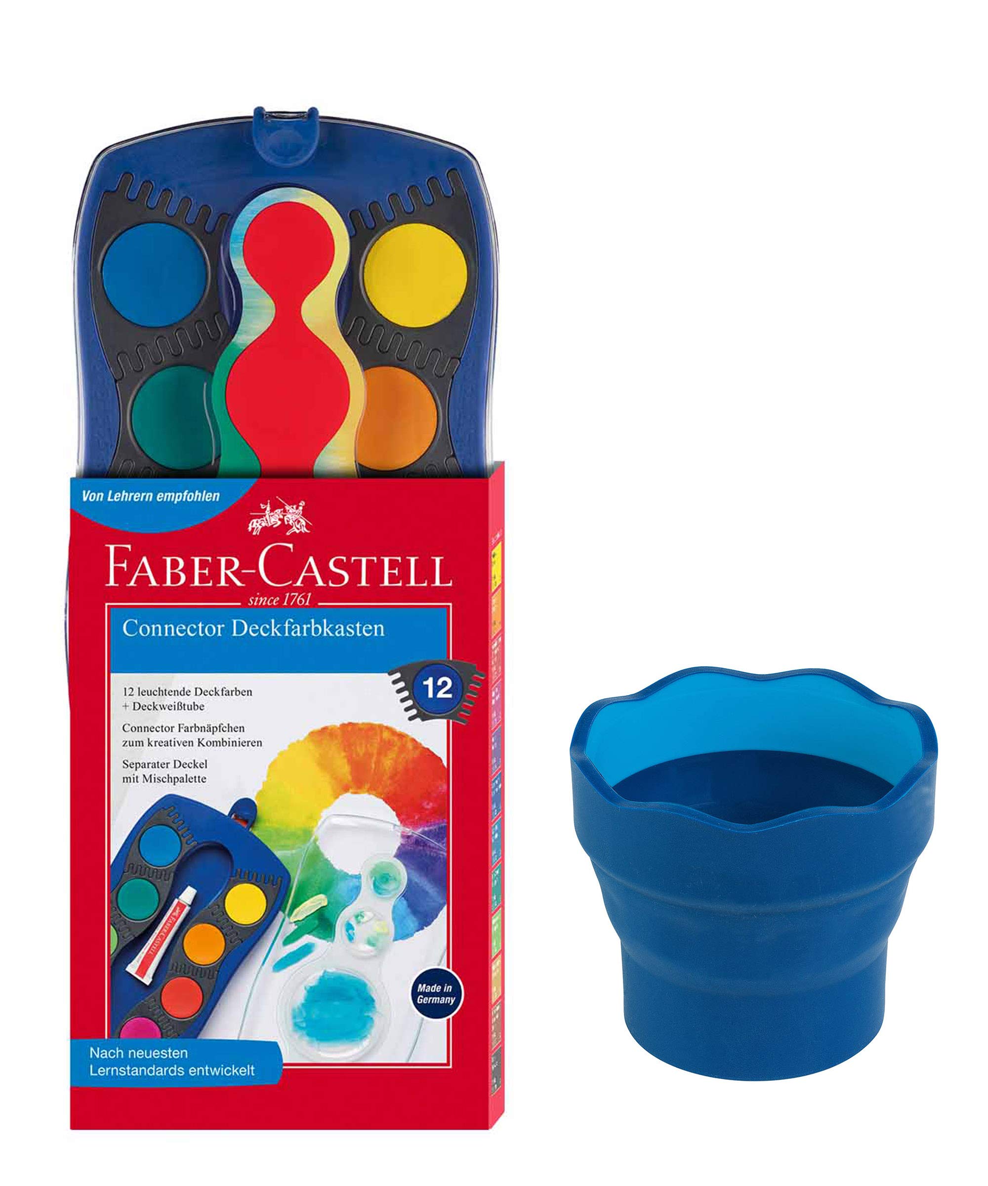 Faber-Castell 12er Farbkasten & Wasserbecher