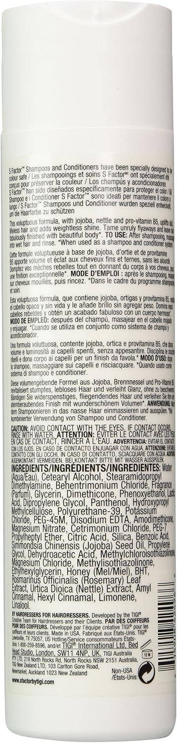S FACTOR by TIGI Stunning Volume Conditioner 250 ml, 250 ml (Pack of 1) - Image 3