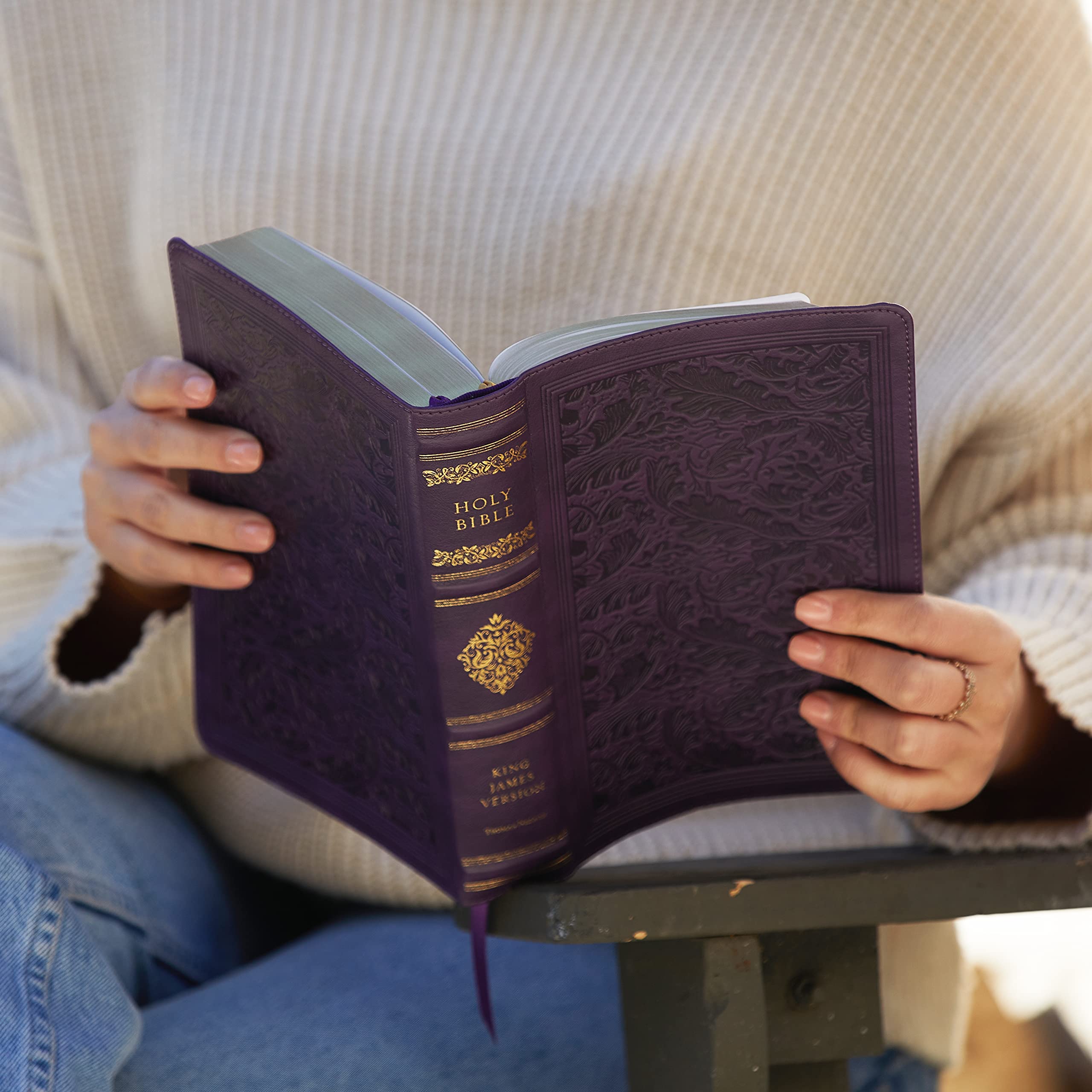 KJV, Personal Size Reference Bible, Sovereign Collection, Leathersoft, Purple, Red Letter, Comfort Print: Holy Bible, King James Version