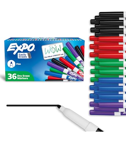 Amazon.com : EXPO Dry Erase Markers, Low Odor Ink, Ultra Fine Tip