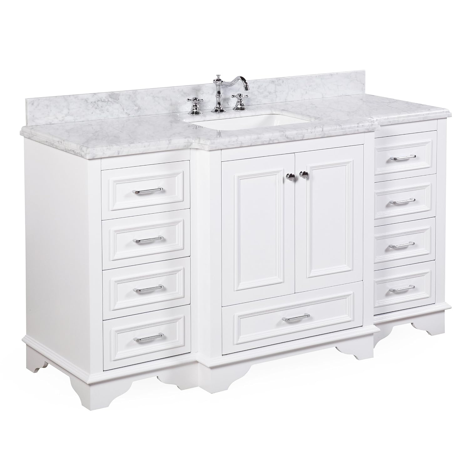 Kitchen Bath Collection KBC12601WTCARR Nantucket Single Sink ...