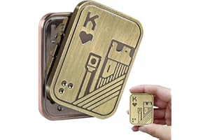 ITOKEY Metal Fidget Toys, EDC Fidget Slider, Poker Push Card, Cool Office Toy for Men, Anxiety Autism ADHD Gifts for Adults Teens, Valentine's Day Gift