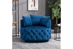 HomSof Velvet Accent Chair Chaise Lounge Indoor leisure Chair Barrel Modern Sofa Lounge Club Round Chair