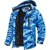 TACVASEN Men's Winter Skiing Jackets Water Resistant Fleece Coats Insulated Thermal Snowboard Jacket Parka Raincoat with Hood
