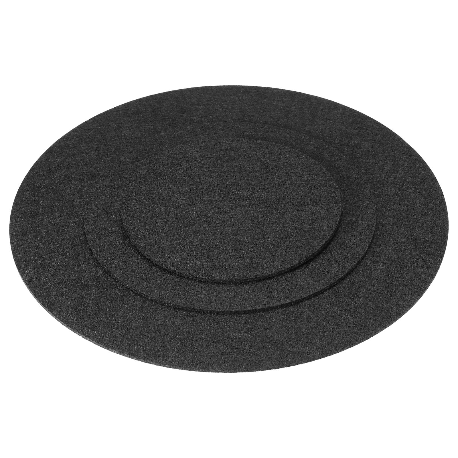 PATIKIL Plant Coasters, (6", 8", 12") 9 Pack Reversible Round Felt Flowerpot Drip Pad Mat Absorbent Plant Tray Flower Pot Coaster Mat, Black