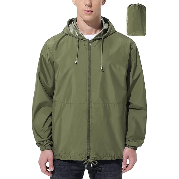 AFC Men's Lightweight Nylon Windbreaker Wind & Water Resistant