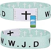 Meajjew Daily Bible Verse WWJD Bracelet, Christian Jesus Bracelet for Women Men, Jesus Gift Wristband, WWJD Bracelet - What Would Jesus Do Bracelet