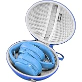 Hard Travel Carrying Case Compatible with Skullcandy Crusher Over-Ear Headphones. (Case Only, Not Include The Device) (Blue)