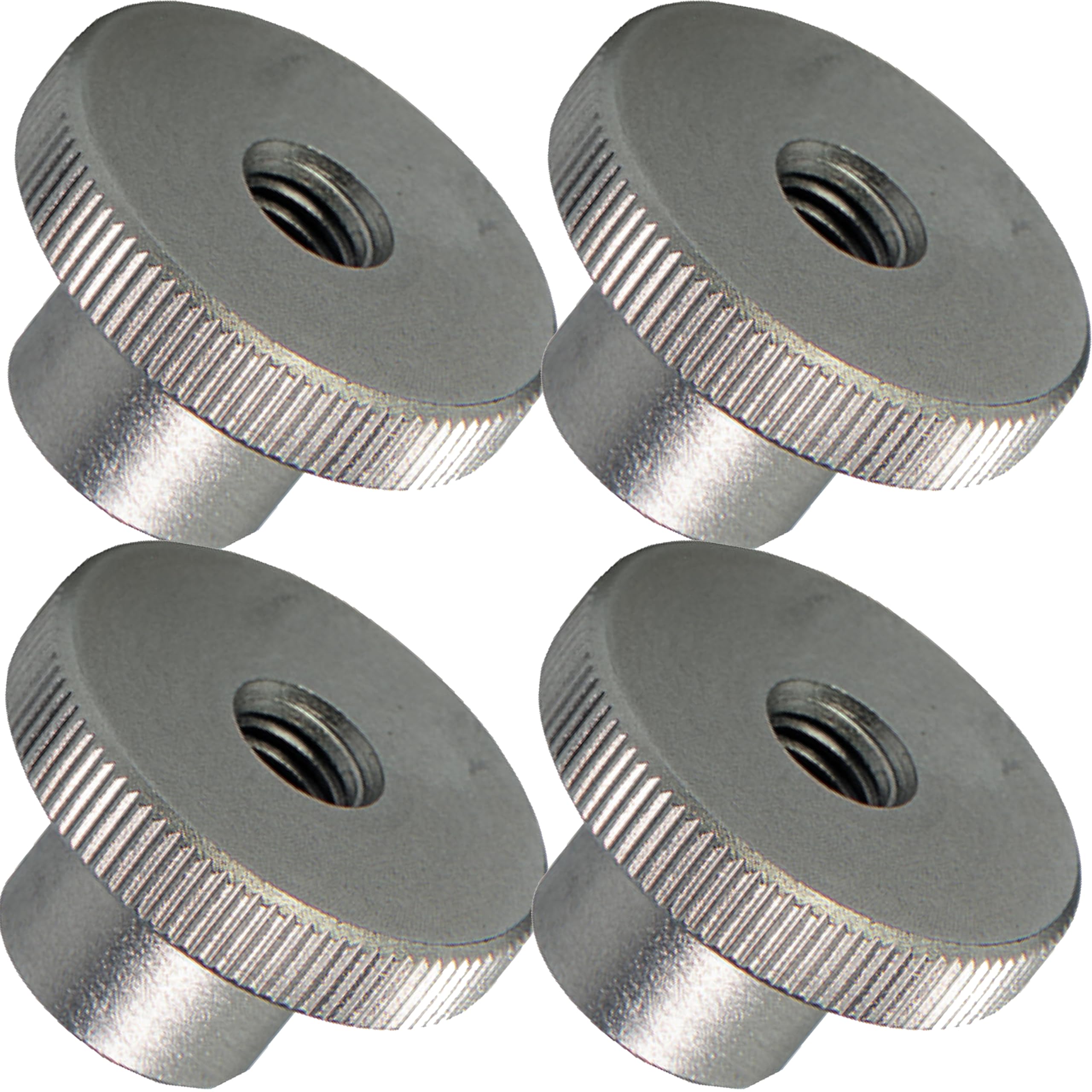M6 Knurled Thumb Nuts High Type – A1 Stainless Steel DIN 466 Hand Tighten Round Knob Fasteners 24mm OD x 15mm for 3D Printers, Machines & Electronics (Pack of 4)