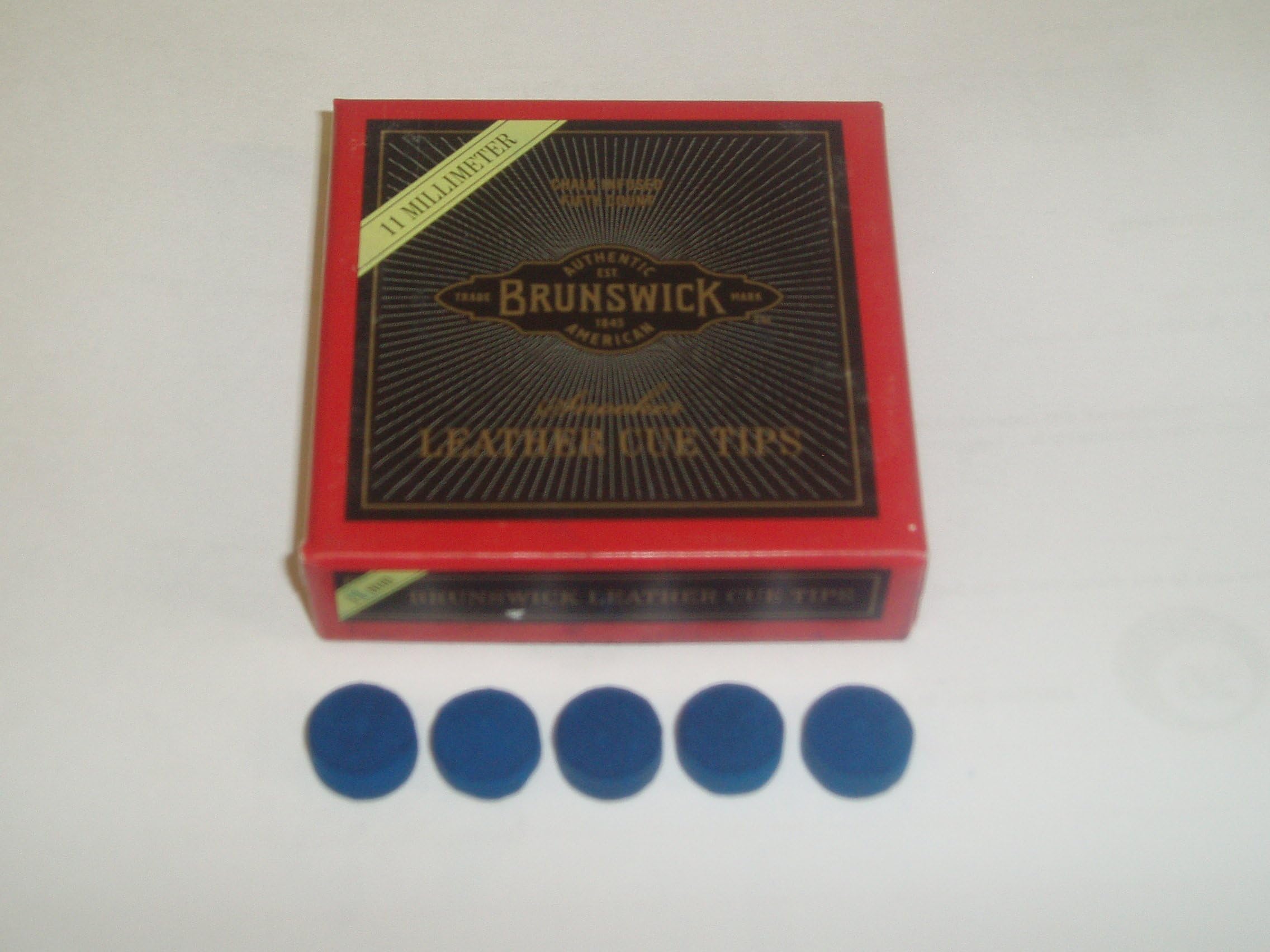 BLUE DIAMOND FROM BRUNSWICK CUE TIPS AVAILABLE IN VARIOUS SIZES AND QUANTITIES (5 x, 11mm)