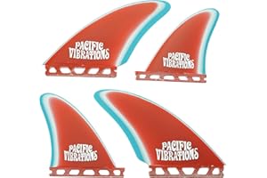 PACIFIC VIBRATIONS Futures Base Controllers Surfboard 4 Quad fins Set Fiberglass 3 Colors