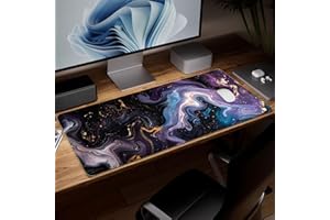 Leather Minimalist Desk Pad, Colorful Art Mouse Pad Large Computer Keyboard Gaming Mousepad Waterproof Desktop Protector & Co