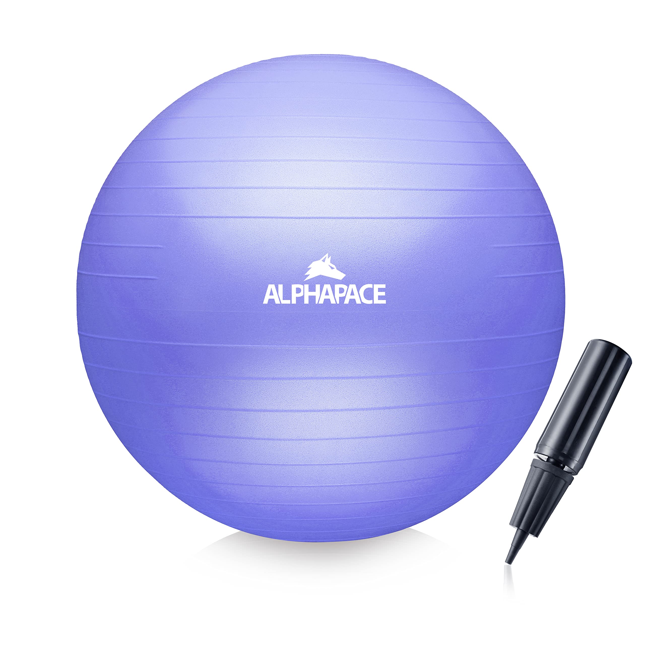 ALPHAPACE Thick Anti-Burst Gymnastics Ball, Sitting Ball, Training Ball with Air Pump, Ball for Fitness, Yoga, Gymnastics, Core Training, for Strong Back as Office Chair, French Lavender, 75 cm